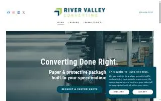 River Valley Converting website