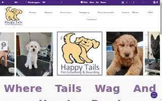 Happy Tails Pet Grooming & Boarding website