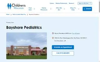 Bayshore Pediatrics - Children's Wisconsin website