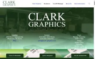 Clark Graphics of Shorewood website