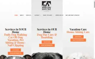 While You Were Out Pet Sitting Services of Shorewood website