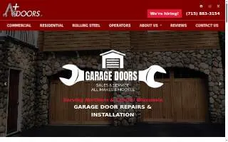 A+ Doors, LLC of Stevens Point website