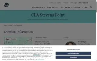 CLA (CliftonLarsonAllen) of Stevens Point website