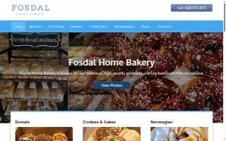 Fosdal Home Bakery website