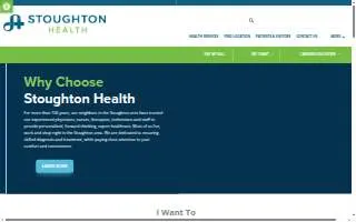 Stoughton Hospital Urgent Care website