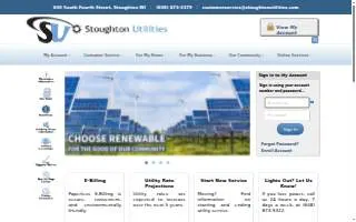 Stoughton Utilities website