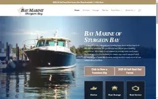 Bay Marine Sturgeon Bay- Boat Service & Storage Center website