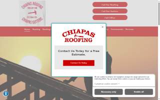 Chiapas Roofing & Gutters website