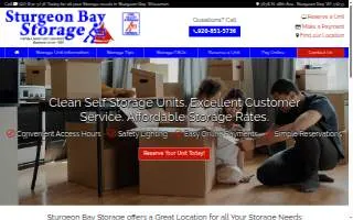 Sturgeon Bay Storage website