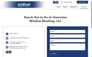 Clearview Window Washing, LLC website