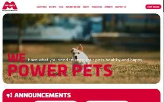 Mounds Pet Food Warehouse of Sun Prairie website