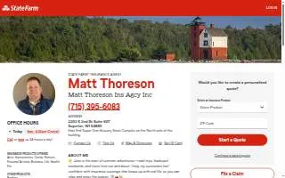 Matt Thoreson - State Farm Insurance Agent website