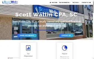 Scott Wallin CPA SC website