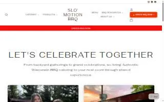 Slo' Motion BBQ-Authentic WIsconsin BBQ Catering website