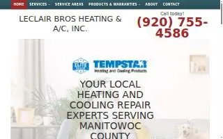 LeClair Bros Heating & A/C, Inc. website