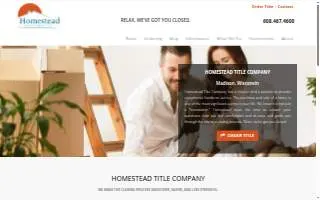 Homestead Title Company of Verona website