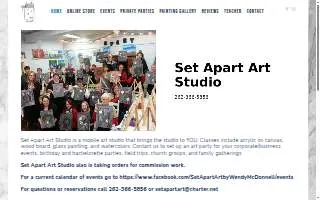 Set Apart Art Studio website