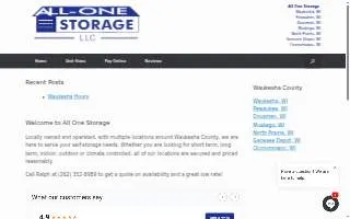 All One Storage - Waukesha website