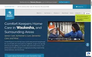 Comfort Keepers Home Care of Waukesha website
