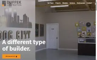 Duffek Construction website