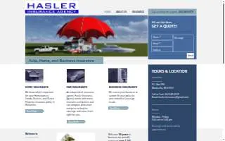 Hasler Insurance Agency, Inc. website