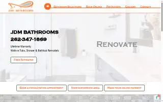 JDM Bathrooms website