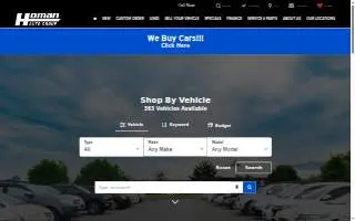 Homan Auto Sales Inc website