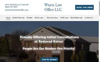 Wurtz Law Office LLC website