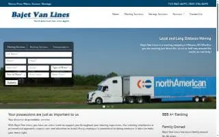 Bajet Van Lines website