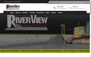 RiverView Construction website