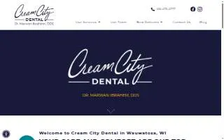Cream City Dental website