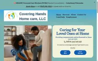 Covering Hands Home Care, LLC website