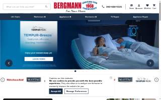 Bergmann's Appliance TV & Bedding website