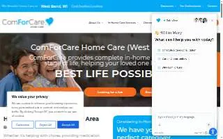 ComForCare Home Care (West Bend, WI) website