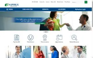 Aspirus Family Walk-In of Weston website