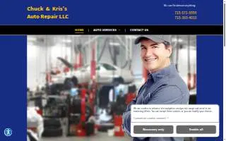 Chuck & Kris's Auto Repair LLC website