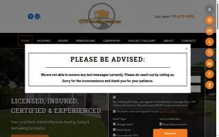 CW Custom Exteriors website