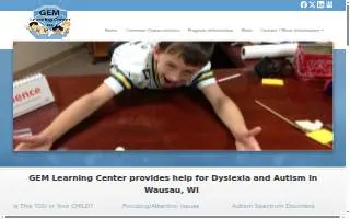 GEM Learning Center website