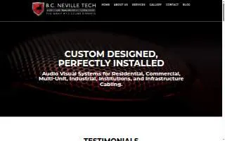 BC Neville Technologies of Whitefish Bay website