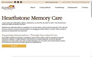 Hearthstone Memory Care website