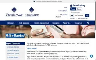 PremierBank website