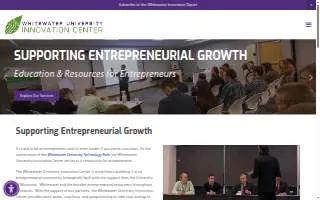 Whitewater University Innovation Center website