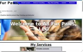 All Fur Paws, LLC website