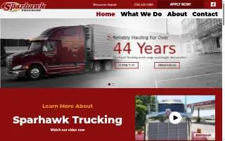 Sparhawk Trucking website