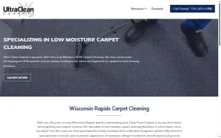 Ultra Clean Carpets of Wisconsin Rapids website