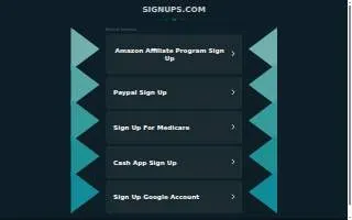 SignUps website