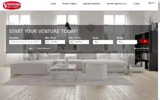 Venture Real Estate website