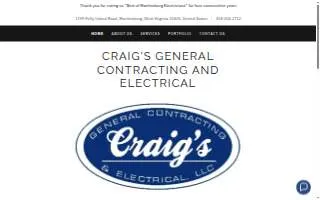 Craig's General Contracting & Electrical, LLC website