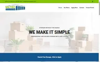 Metro Storage WV website