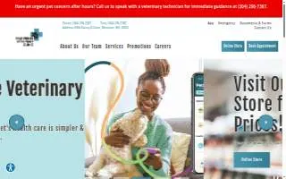 Paw Prints Veterinary Clinic website